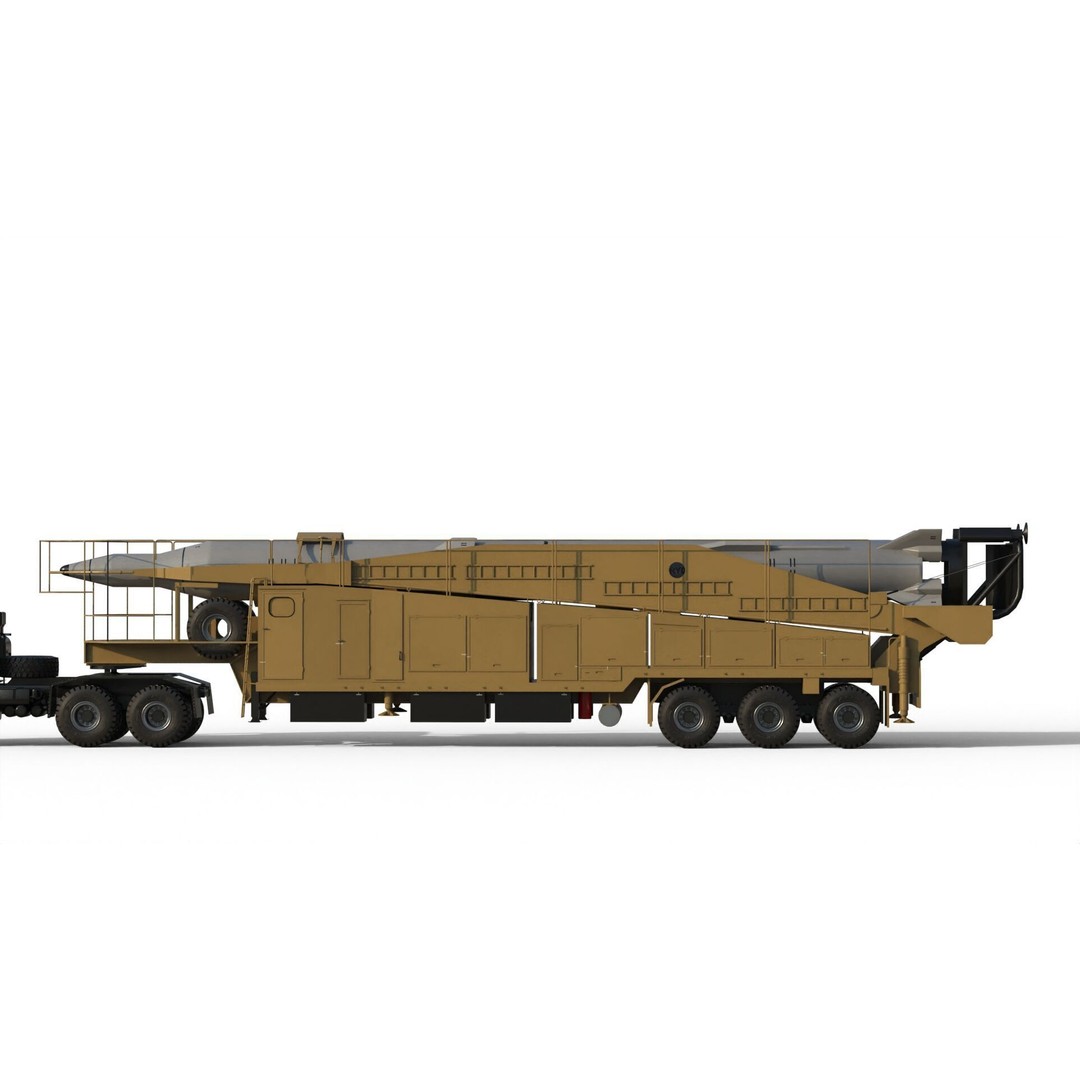 Sejjil Iranian Ballistic Missile 3D Model – PBR Game Ready FBX - View 19