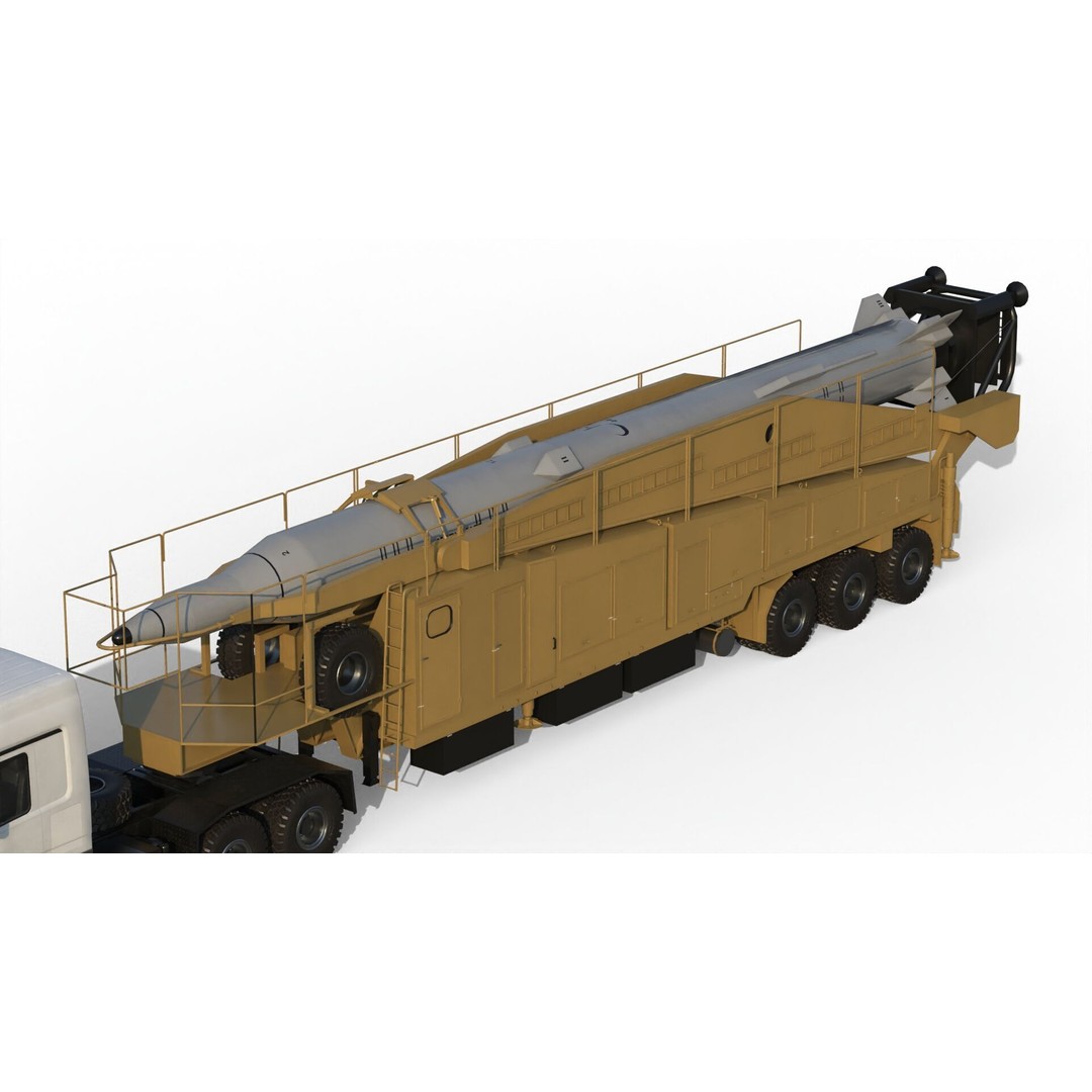 Sejjil Iranian Ballistic Missile 3D Model – PBR Game Ready FBX - View 20