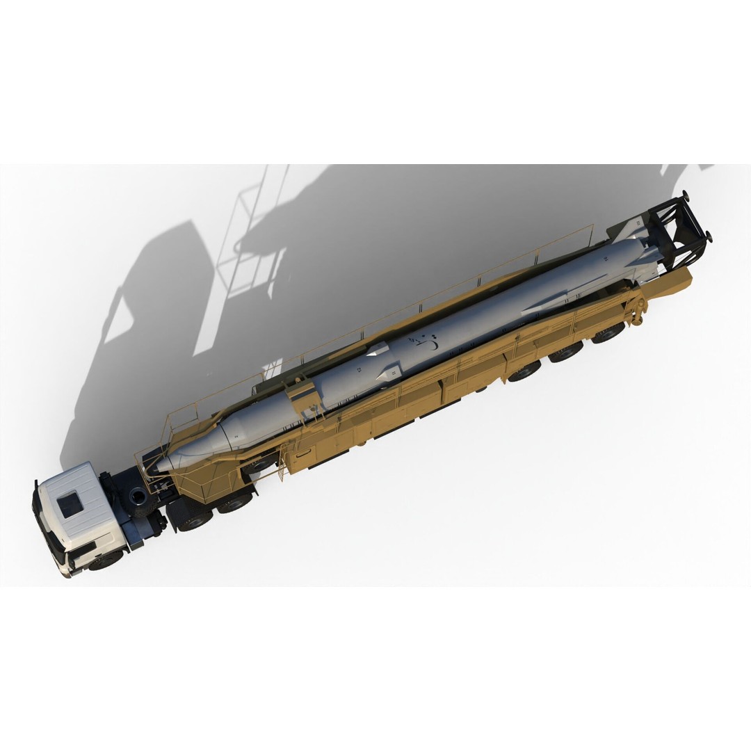 Sejjil Iranian Ballistic Missile 3D Model – PBR Game Ready FBX - View 21
