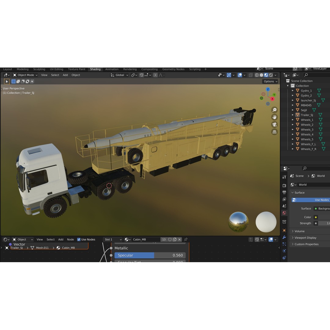 Sejjil Iranian Ballistic Missile 3D Model – PBR Game Ready FBX - View 23