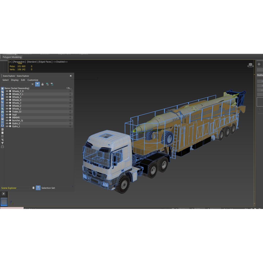 Sejjil Iranian Ballistic Missile 3D Model – PBR Game Ready FBX - View 24
