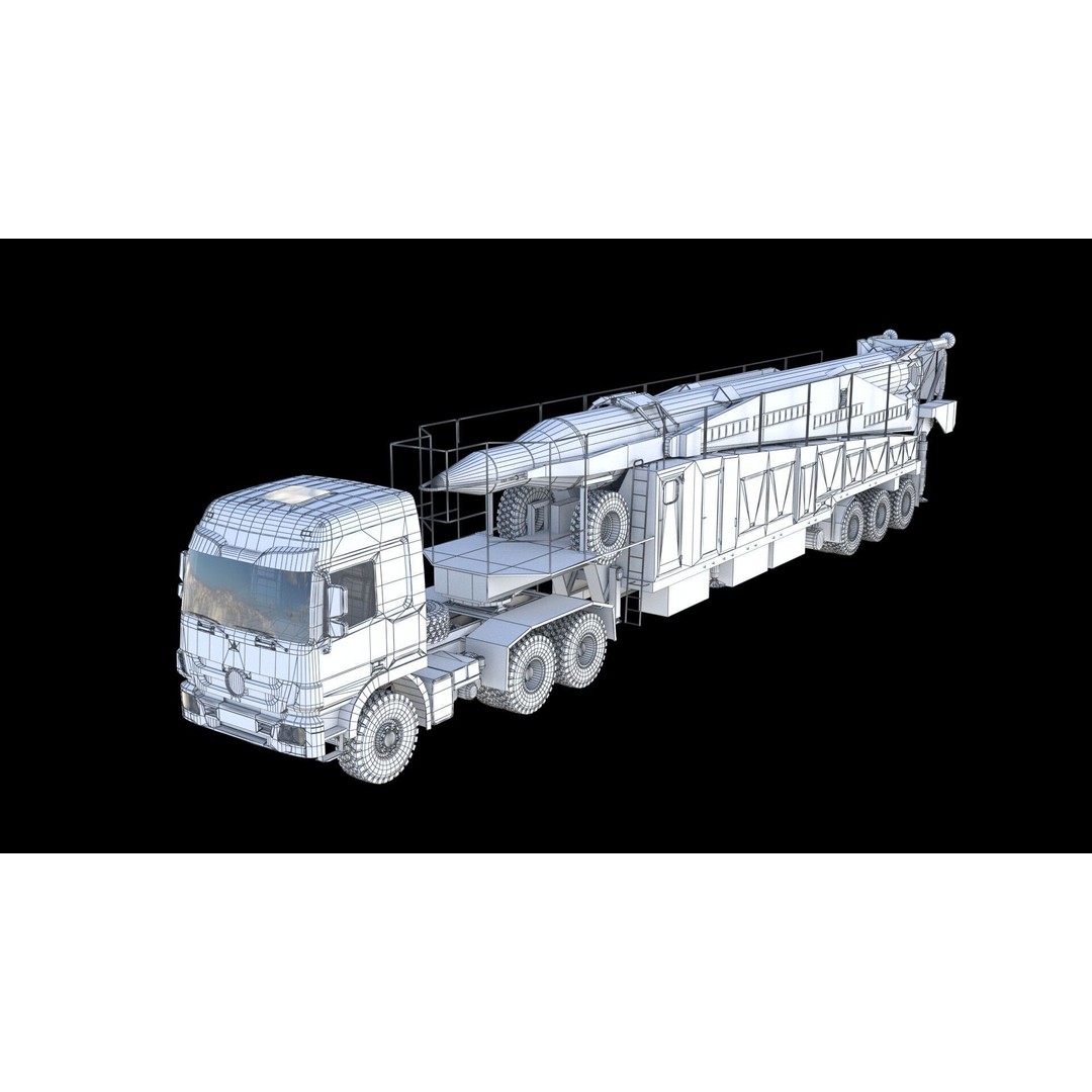 Sejjil Iranian Ballistic Missile 3D Model – PBR Game Ready FBX - View 26