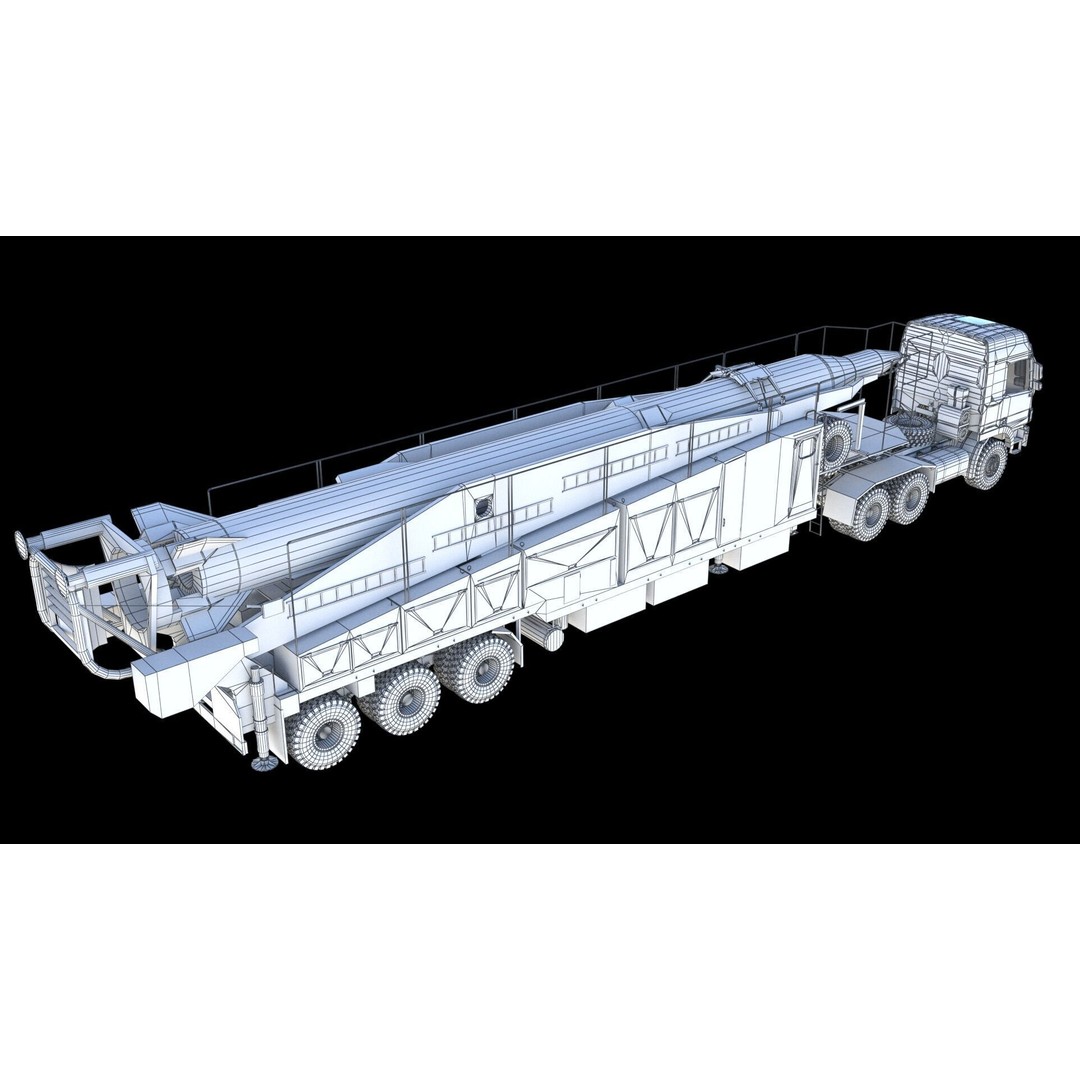 Sejjil Iranian Ballistic Missile 3D Model – PBR Game Ready FBX - View 27