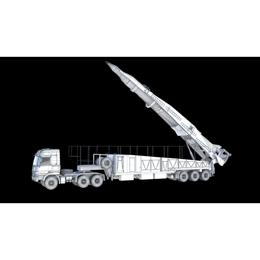 Sejjil Iranian Ballistic Missile 3D Model – PBR Game Ready FBX - View 29