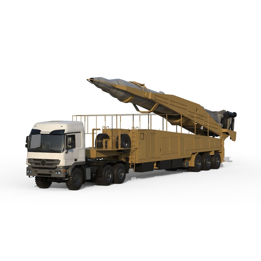 Sejjil Iranian Ballistic Missile 3D Model – PBR Game Ready FBX - View 3
