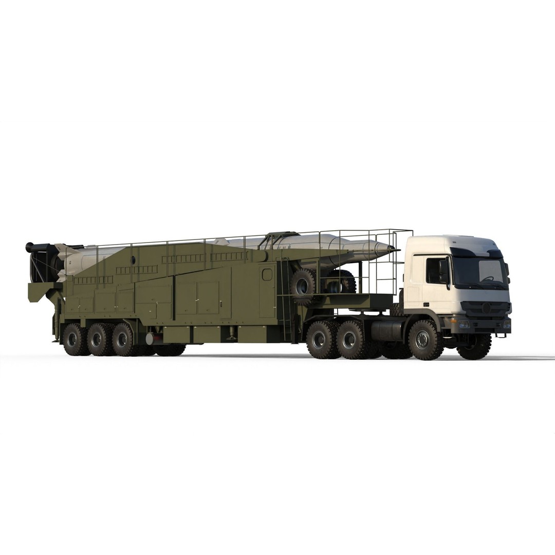 Sejjil Iranian Ballistic Missile 3D Model – PBR Game Ready FBX - View 5