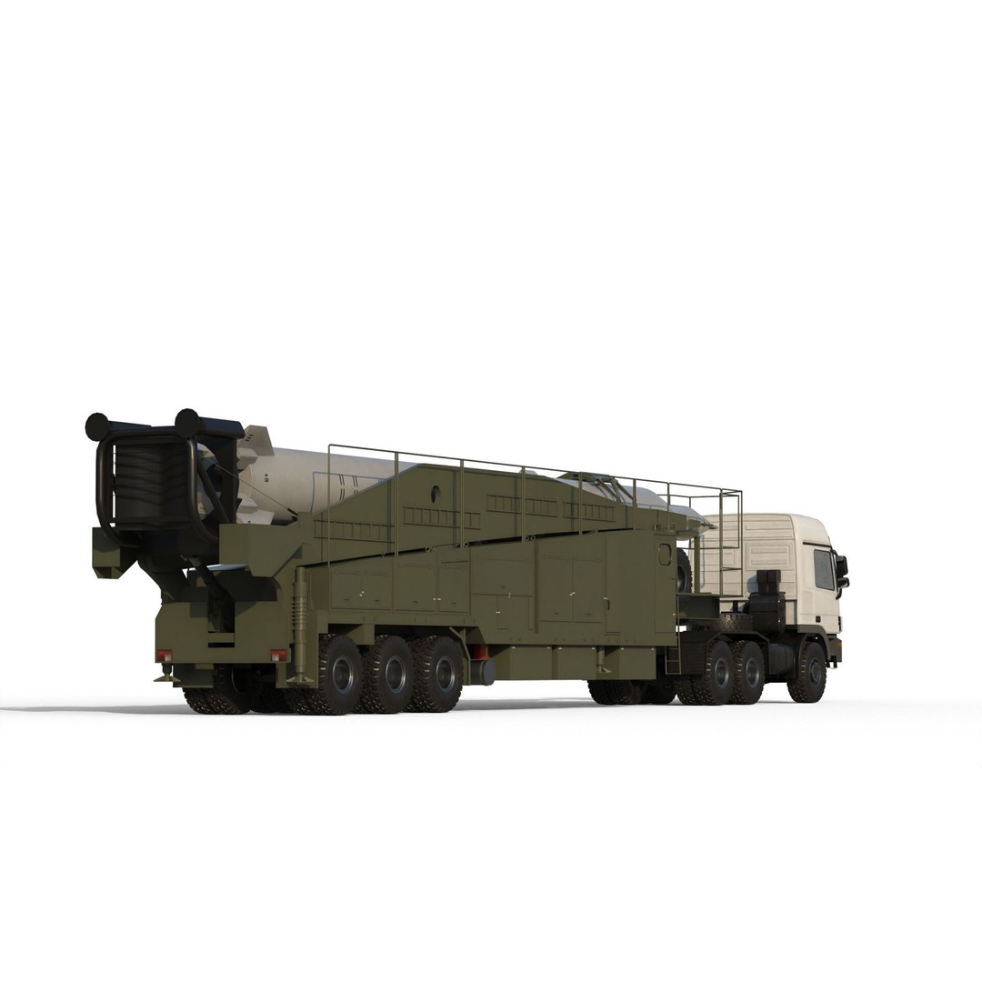 Sejjil Iranian Ballistic Missile 3D Model – PBR Game Ready FBX - View 7