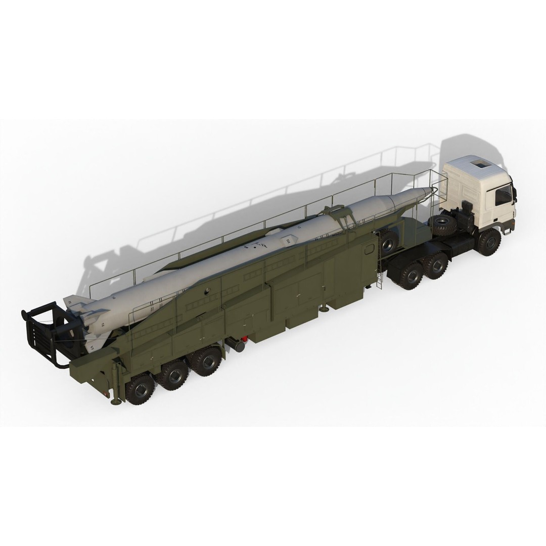 Sejjil Iranian Ballistic Missile 3D Model – PBR Game Ready FBX - View 8
