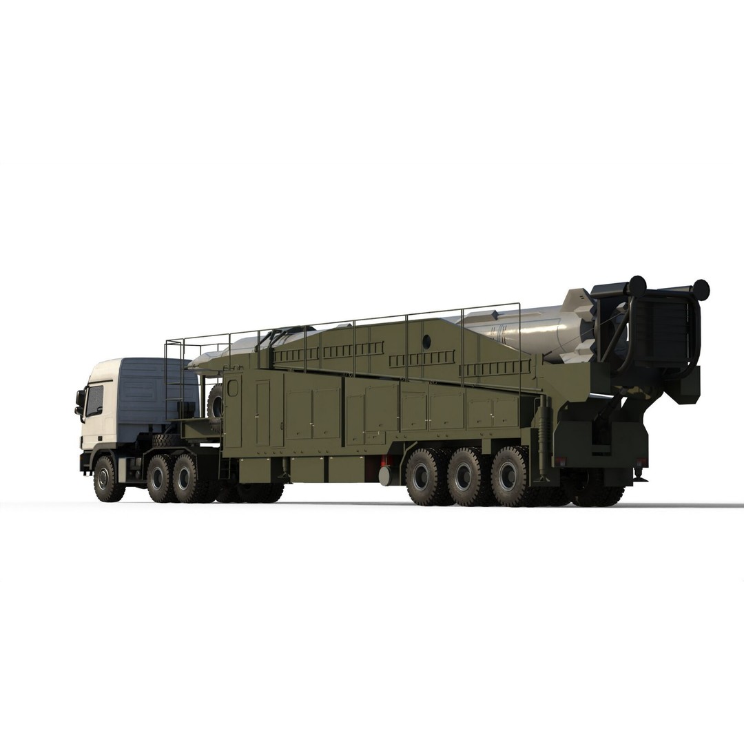 Sejjil Iranian Ballistic Missile 3D Model – PBR Game Ready FBX - View 9