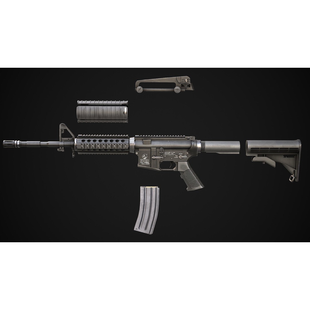 AAA Weapon Pack 3D Model – Game Ready Low Poly PBR Asset, FBX - View 41