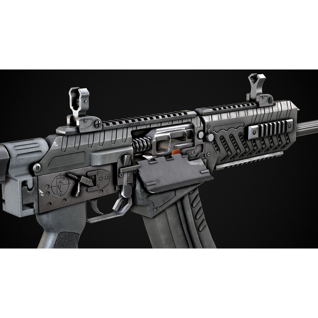 AAA Weapon Pack 3D Model – Game Ready Low Poly PBR Asset, FBX - View 68