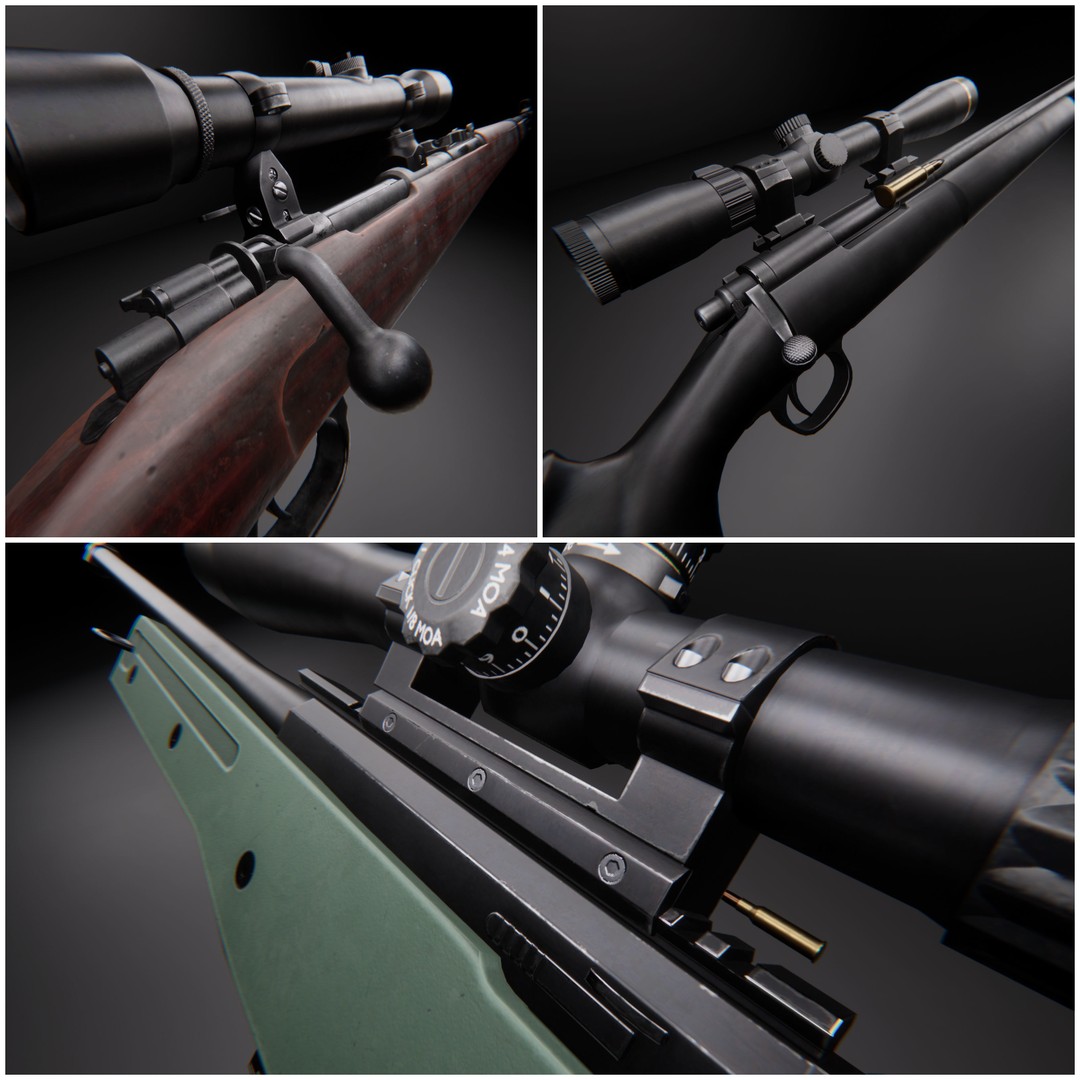 AAA Weapon Pack 3D Model – Game Ready Low Poly PBR Asset, FBX - View 7