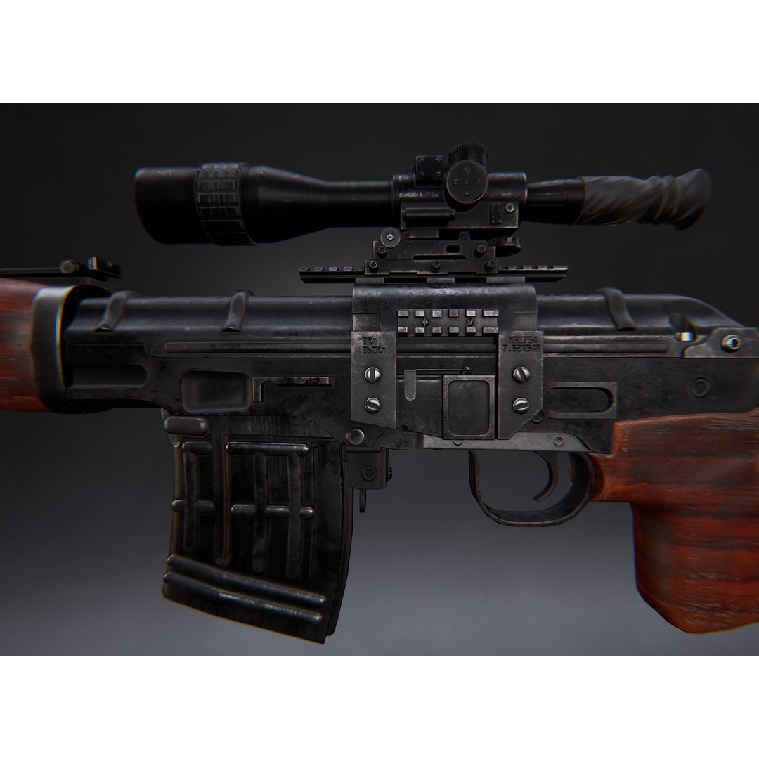 AAA Weapon Pack 3D Model – Game Ready Low Poly PBR Asset, FBX - View 90