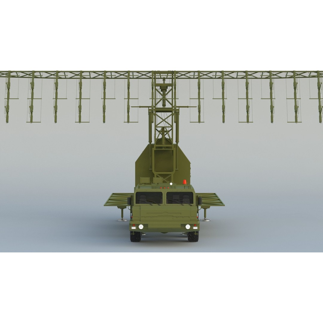 Nebo M RLM-ME VHF-Band 3D Model – High Poly Military Radar Asset, FBX, OBJ - View 3