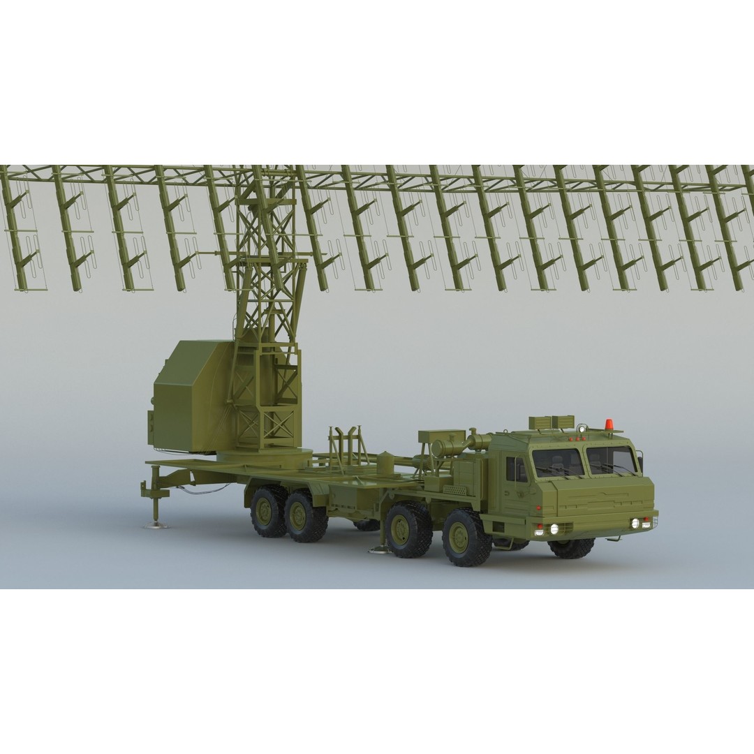 Nebo M RLM-ME VHF-Band 3D Model – High Poly Military Radar Asset, FBX, OBJ - View 4