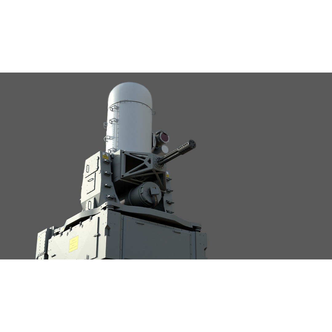 MK-15 Phalanx 3D Model – High Poly Military Weapon with PBR Textures - View 10