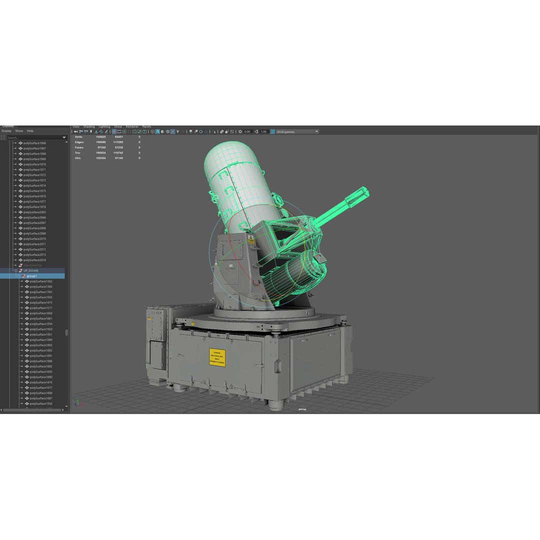 MK-15 Phalanx 3D Model – High Poly Military Weapon with PBR Textures - View 14