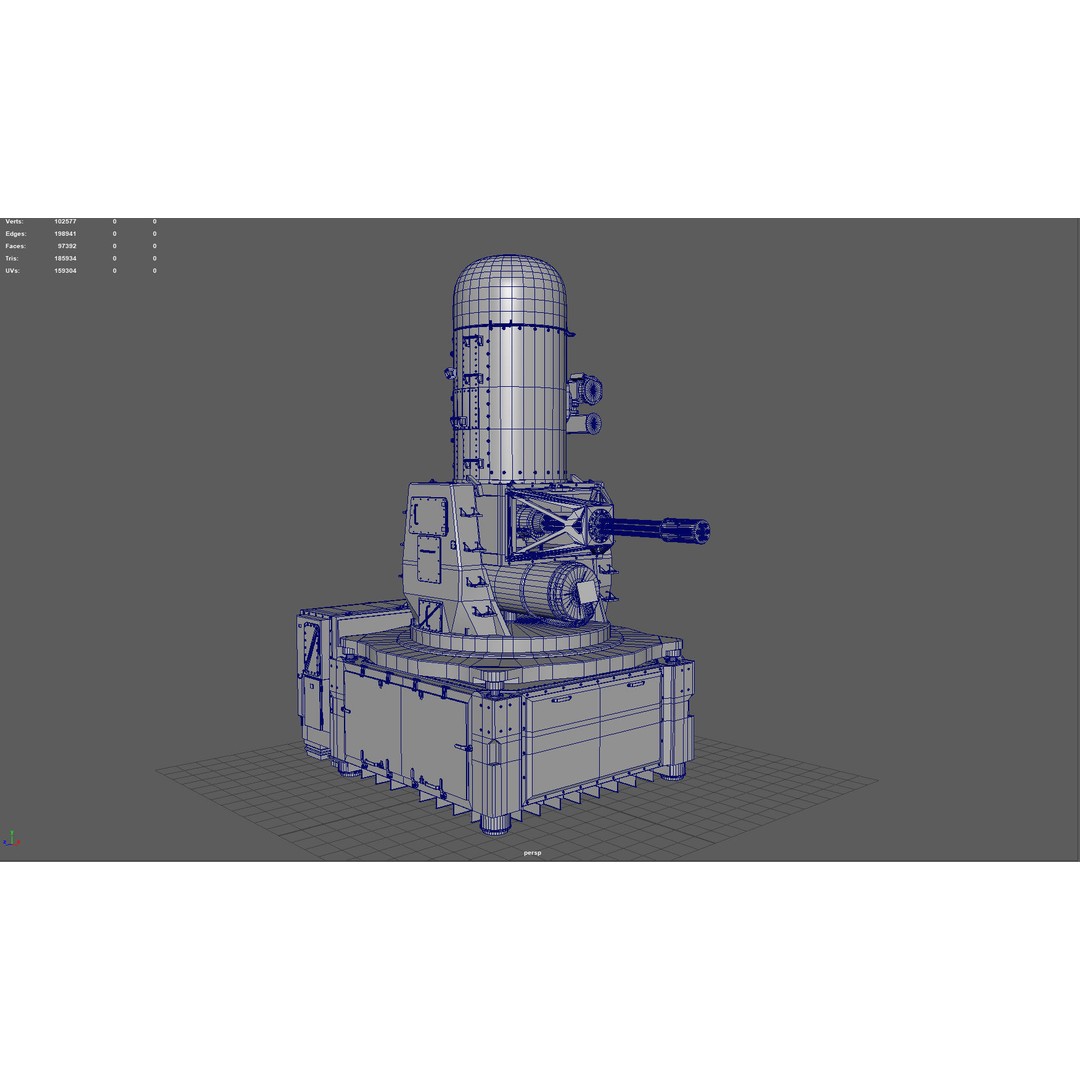 MK-15 Phalanx 3D Model – High Poly Military Weapon with PBR Textures - View 18