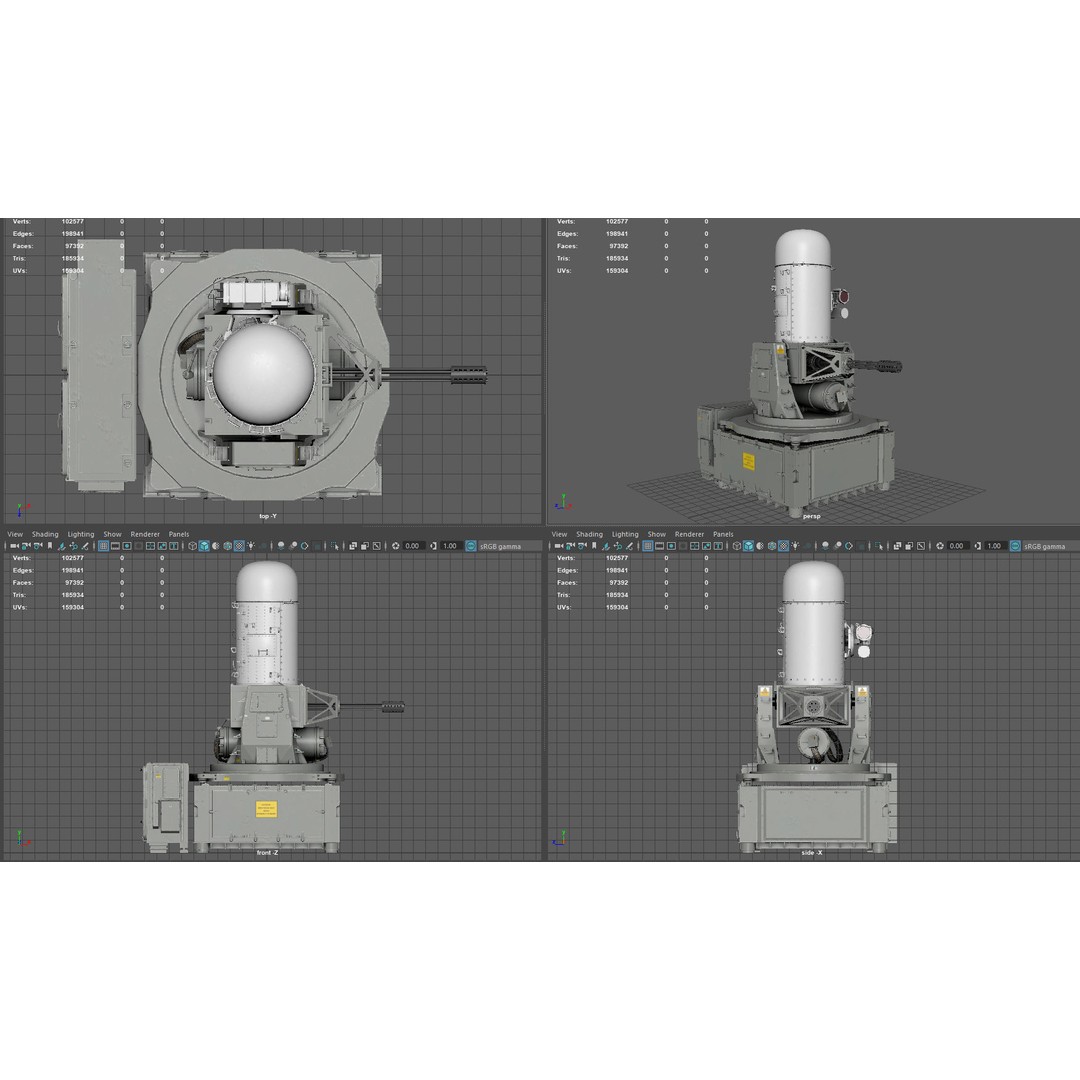 MK-15 Phalanx 3D Model – High Poly Military Weapon with PBR Textures - View 19