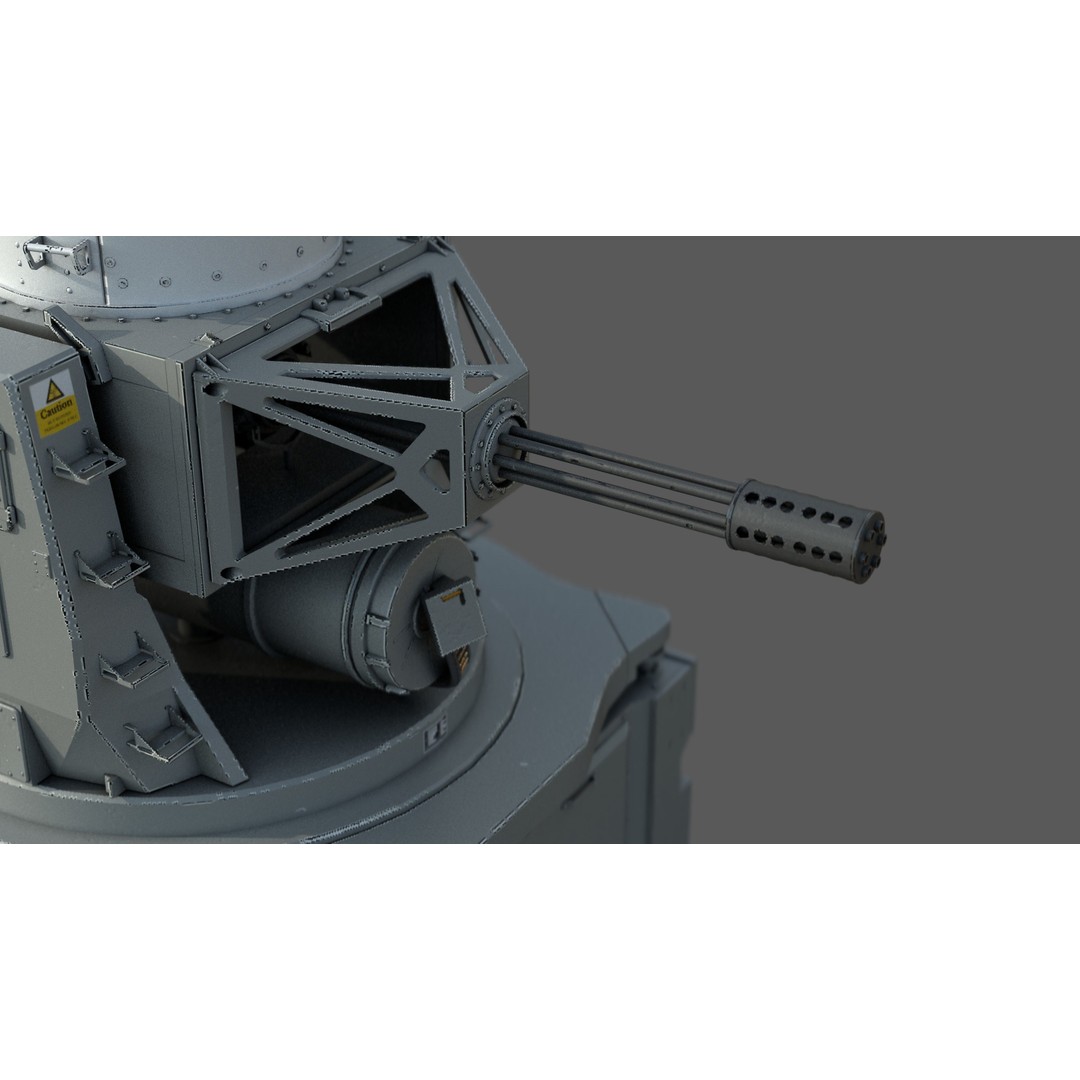 MK-15 Phalanx 3D Model – High Poly Military Weapon with PBR Textures - View 4