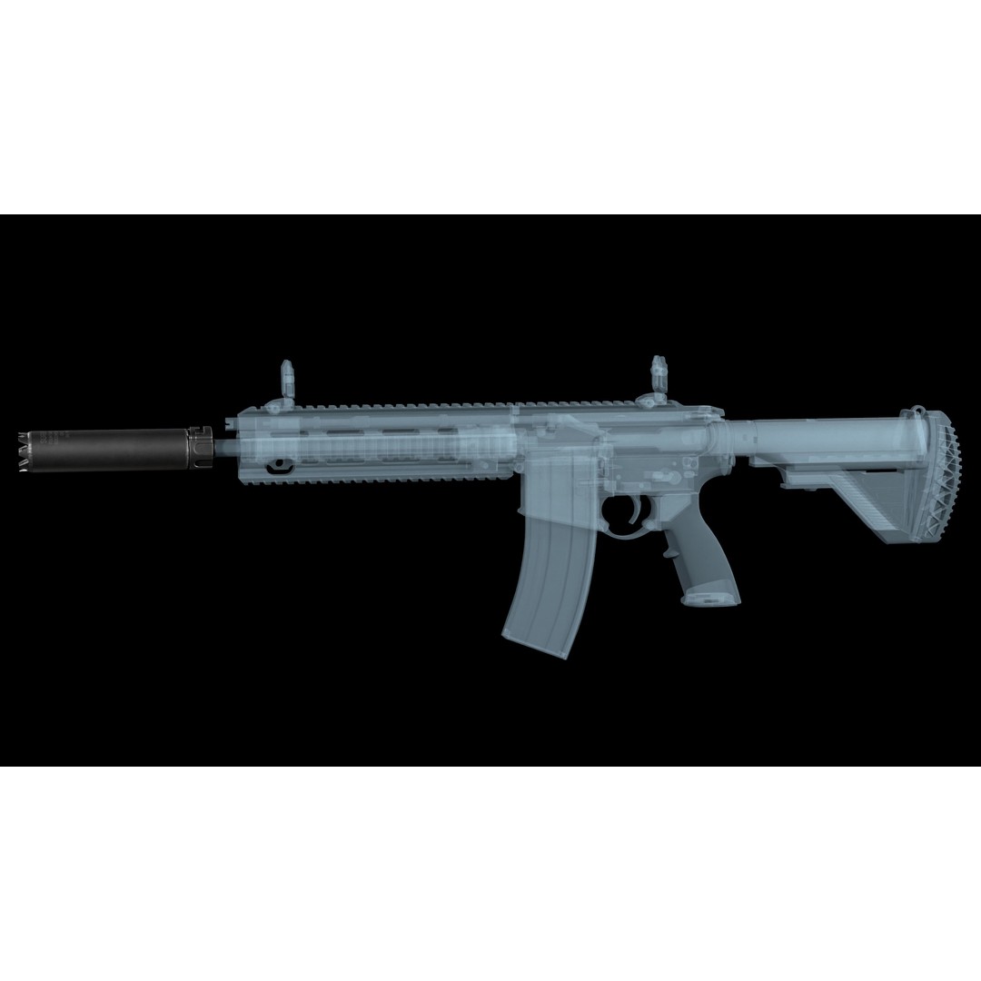 SureFire SOCOM556 Monster AR-15 3D Model – Low Poly Game Asset, PBR - View 4