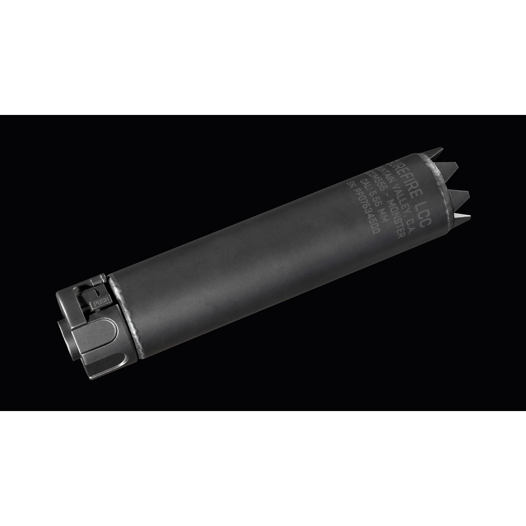 SureFire SOCOM556 Monster AR-15 3D Model – Low Poly Game Asset, PBR - View 8