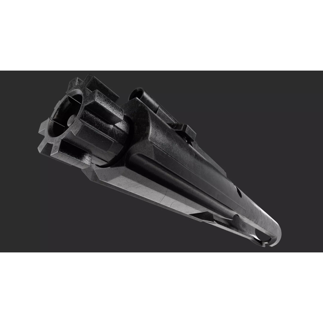Bolt Carrier 3D Model – High Poly M4/AR15/M16 with PBR Textures - View 15