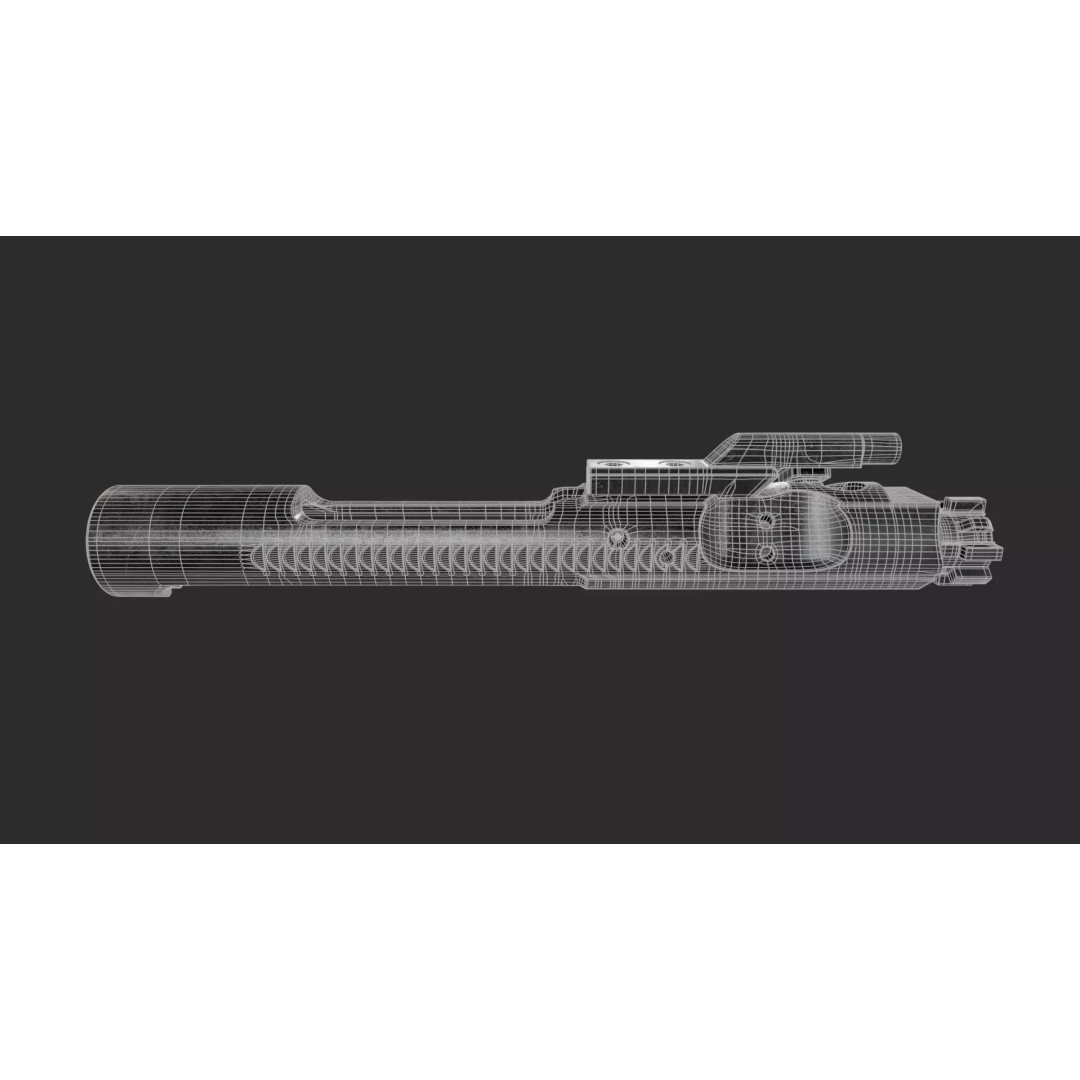 Bolt Carrier 3D Model – High Poly M4/AR15/M16 with PBR Textures - View 25