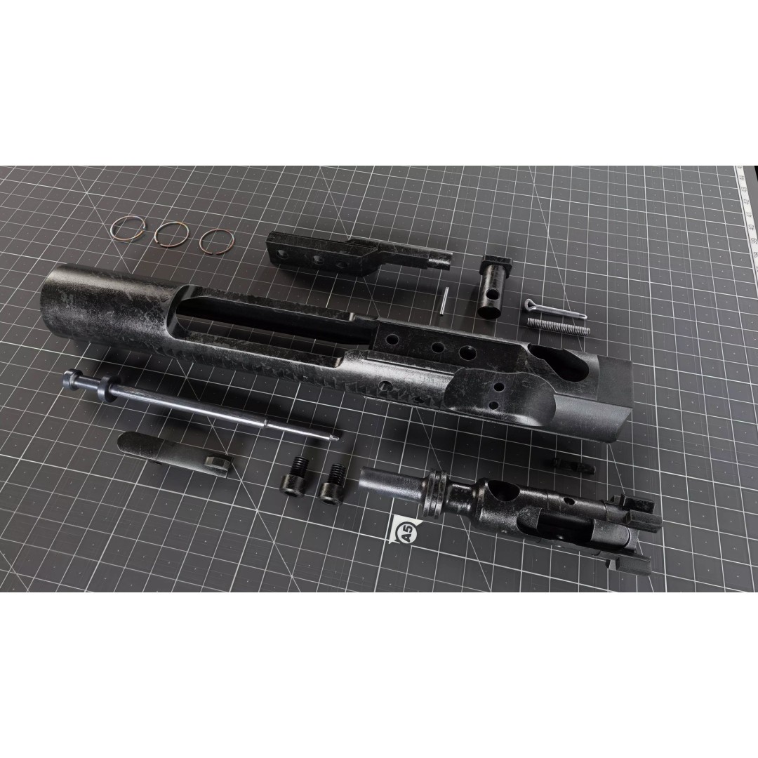 Bolt Carrier 3D Model – High Poly M4/AR15/M16 with PBR Textures - View 4