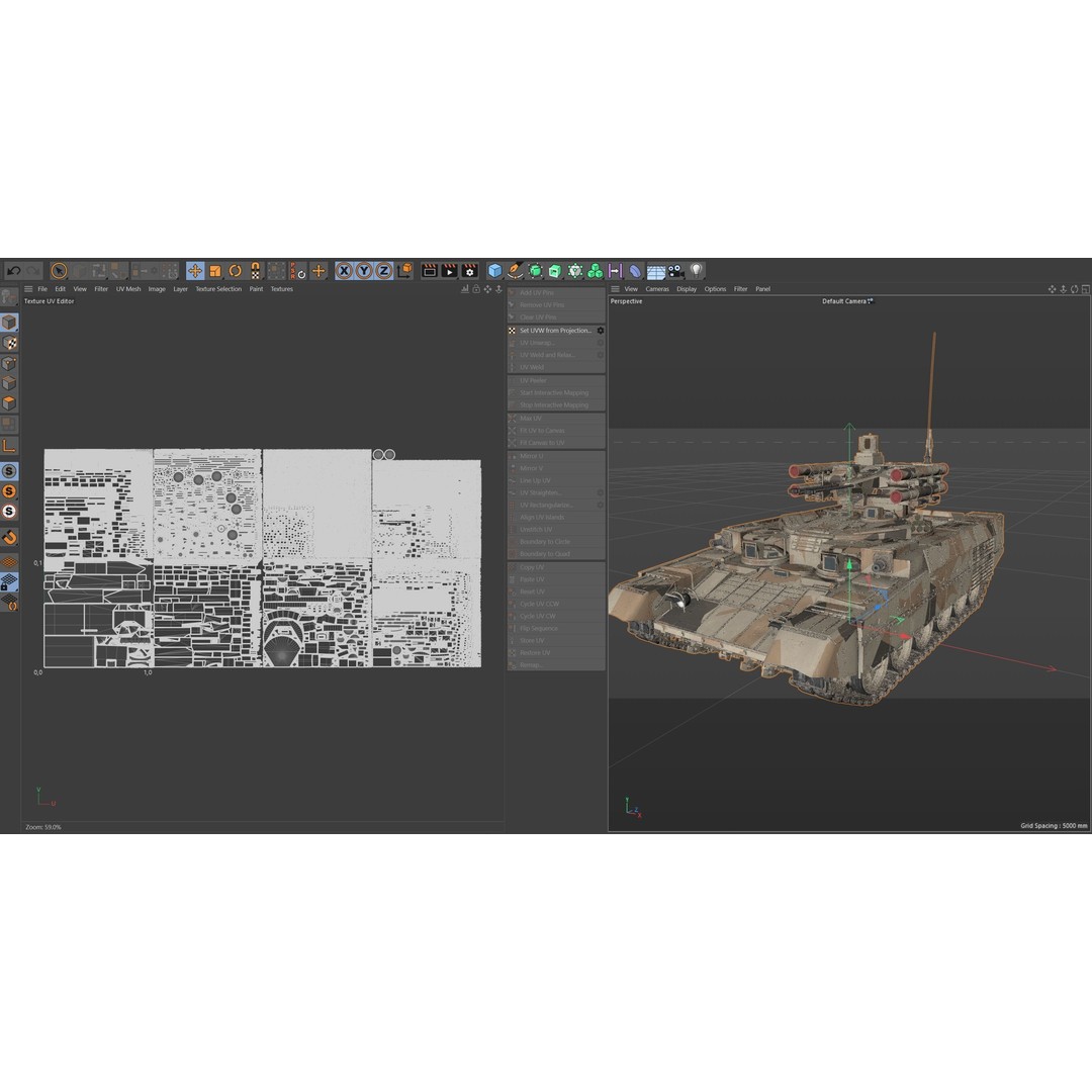 BMPT Terminator 3D Model – Low Poly Military Vehicle, PBR Textures