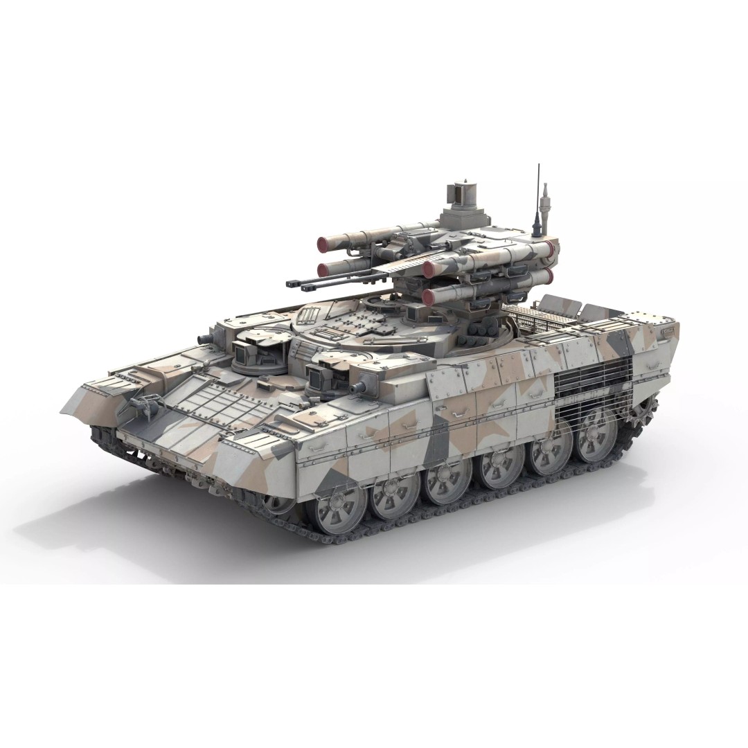 BMPT Terminator 3D Model – Low Poly Military Vehicle, PBR Textures - View 2