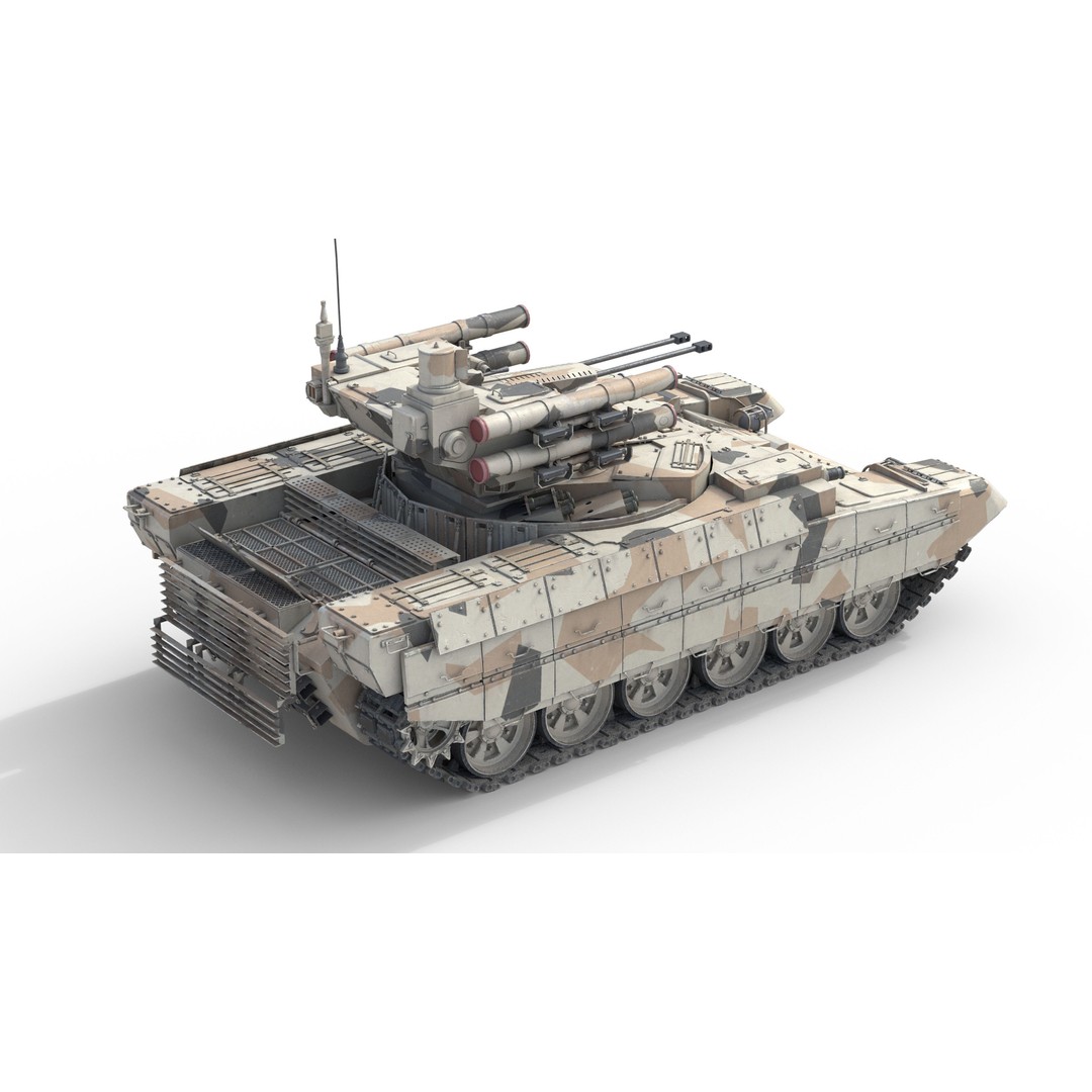 BMPT Terminator 3D Model – Low Poly Military Vehicle, PBR Textures - View 3