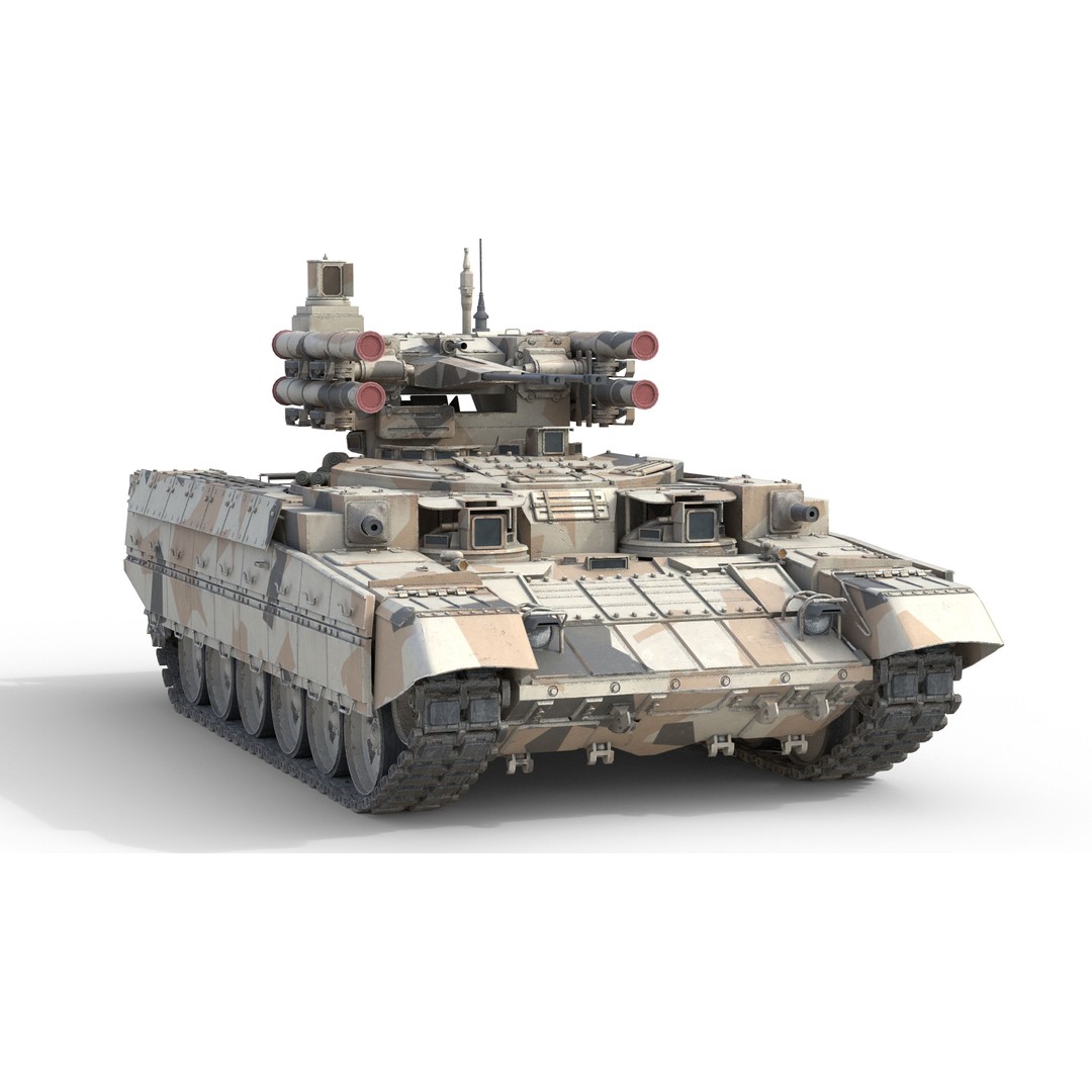 BMPT Terminator 3D Model – Low Poly Military Vehicle, PBR Textures - View 4