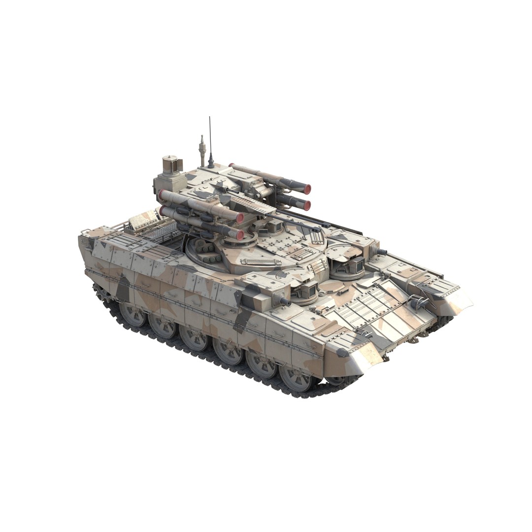 BMPT Terminator 3D Model – Low Poly Military Vehicle, PBR Textures - View 5