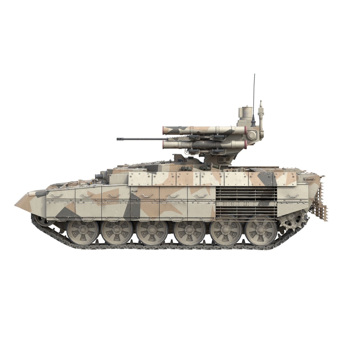 BMPT Terminator 3D Model – Low Poly Military Vehicle, PBR Textures - View 8