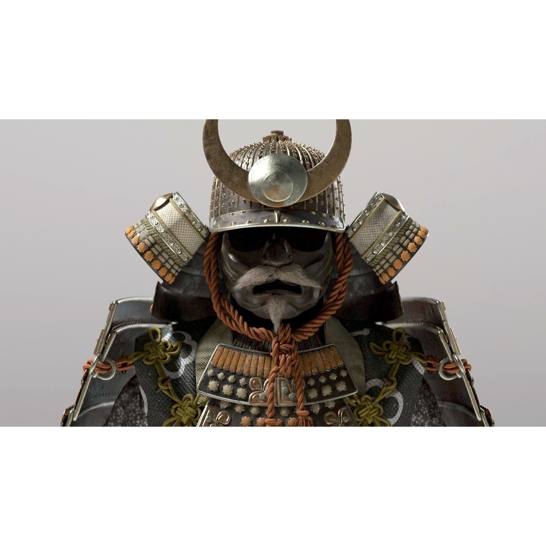 Medieval Japanese Samurai 3D Model – High Poly Character with PBR Textures - View 3