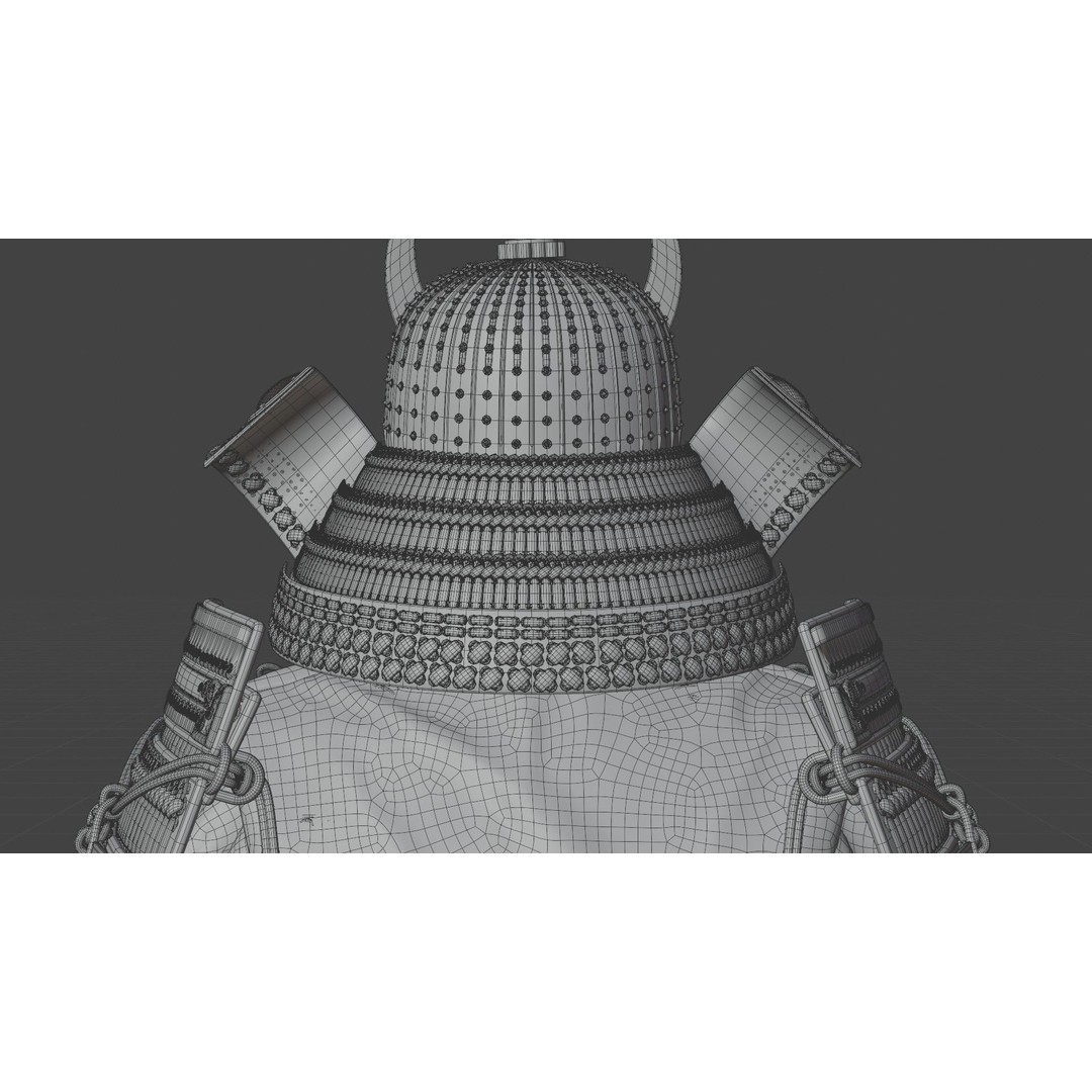 Medieval Japanese Samurai 3D Model – High Poly Character with PBR Textures - View 40