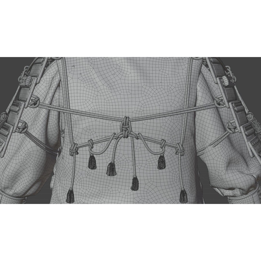 Medieval Japanese Samurai 3D Model – High Poly Character with PBR Textures - View 41