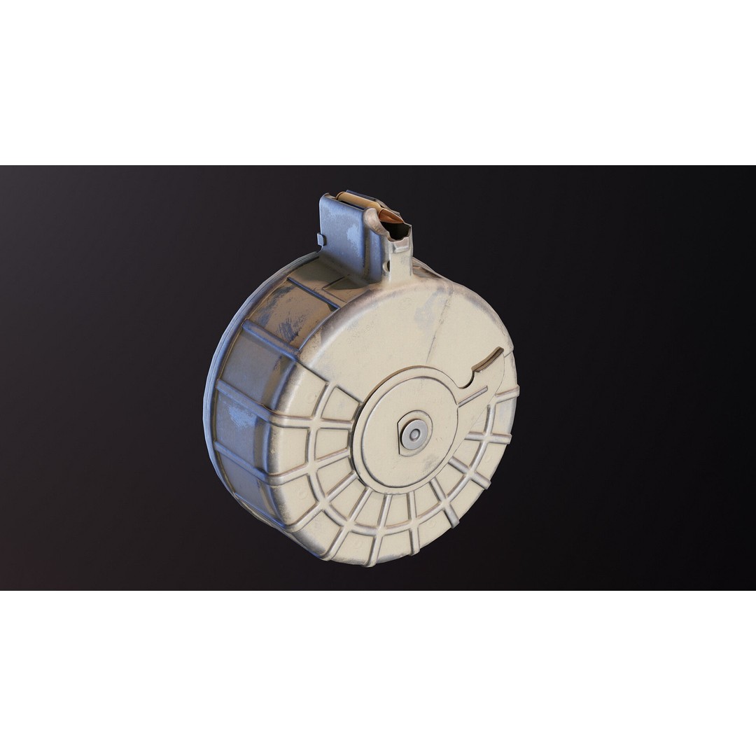 RPK 16 Drum Magazine 3D Model – Low Poly PBR Game Asset, FBX - View 5