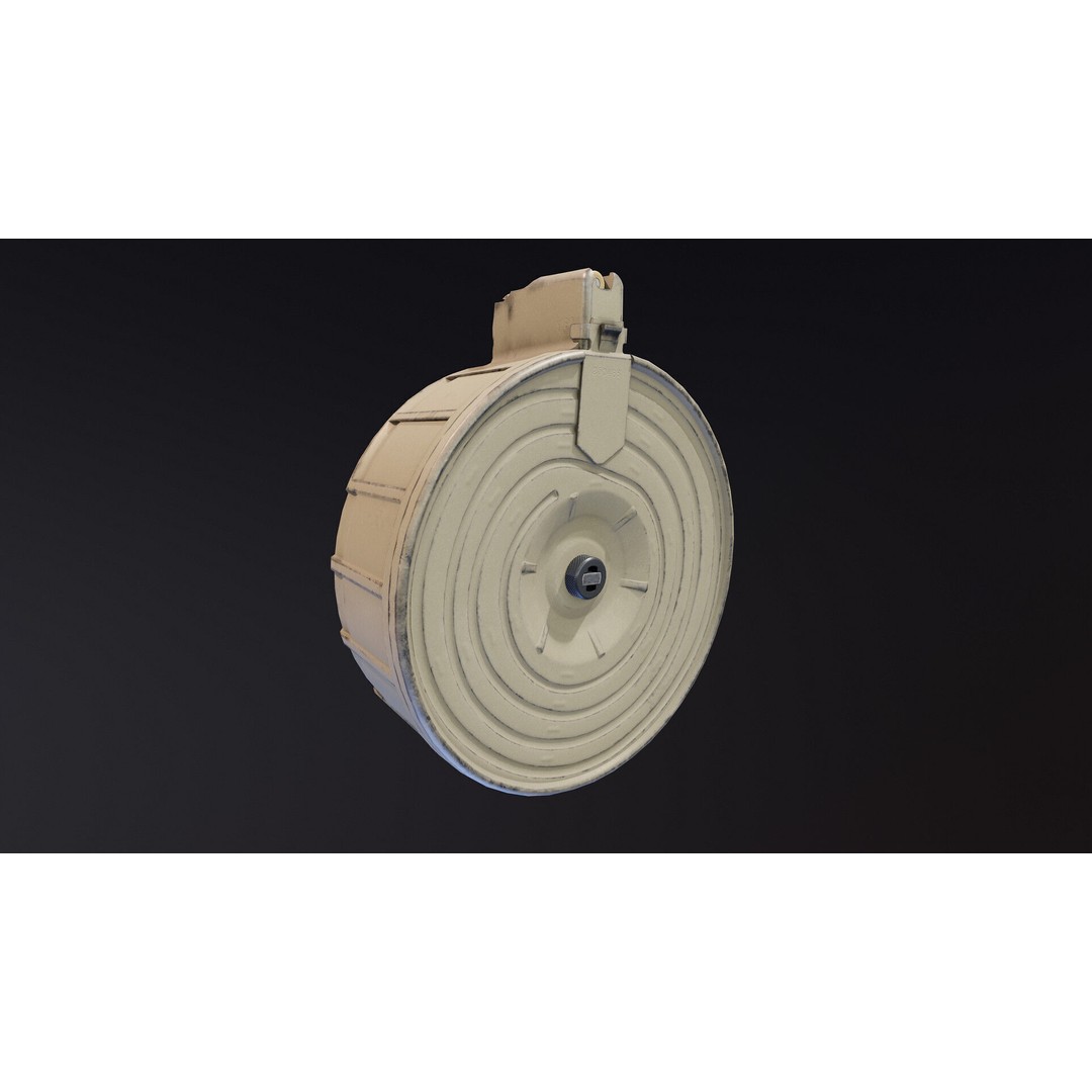 RPK 16 Drum Magazine 3D Model – Low Poly PBR Game Asset, FBX - View 7