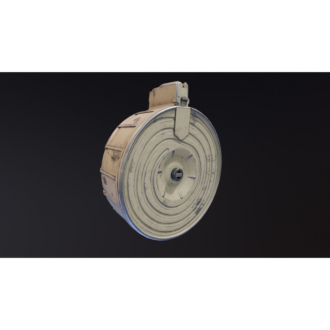 RPK 16 Drum Magazine 3D Model – Low Poly PBR Game Asset, FBX - View 9