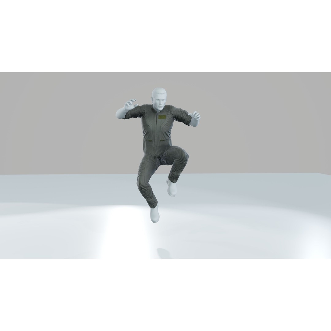 Flightsuit 3D Model – Low Poly Rigged Character with PBR Textures - View 13