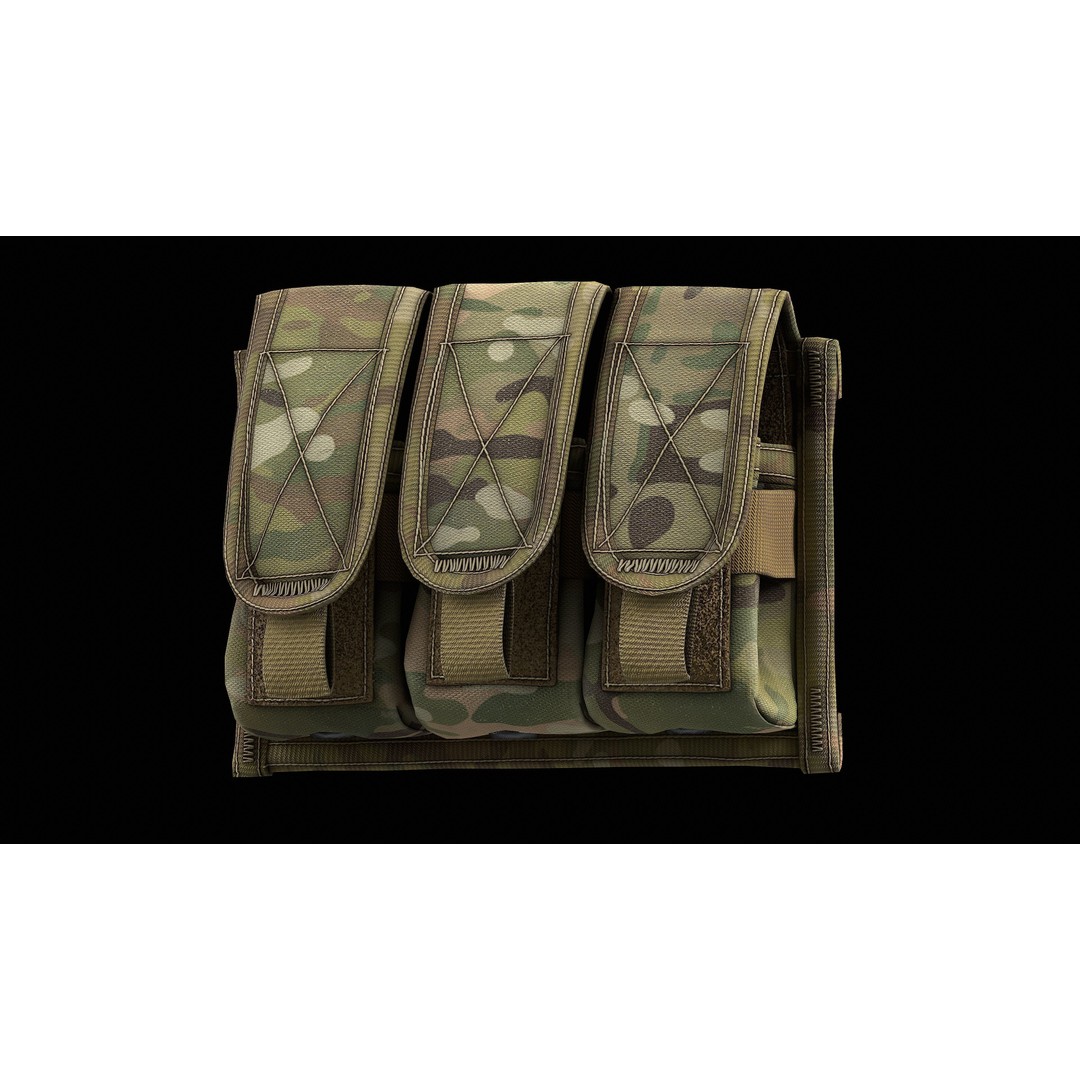 Riple Flashbang Pouch 3D Model – Low Poly Game Asset, FBX, PBR Textures - View 7