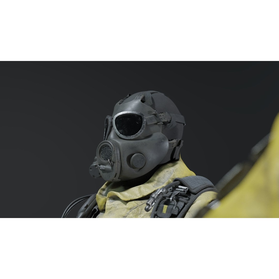 Hazmat NBC Suit 3D Model – Rigged High Poly Character, FBX, Blender - View 10