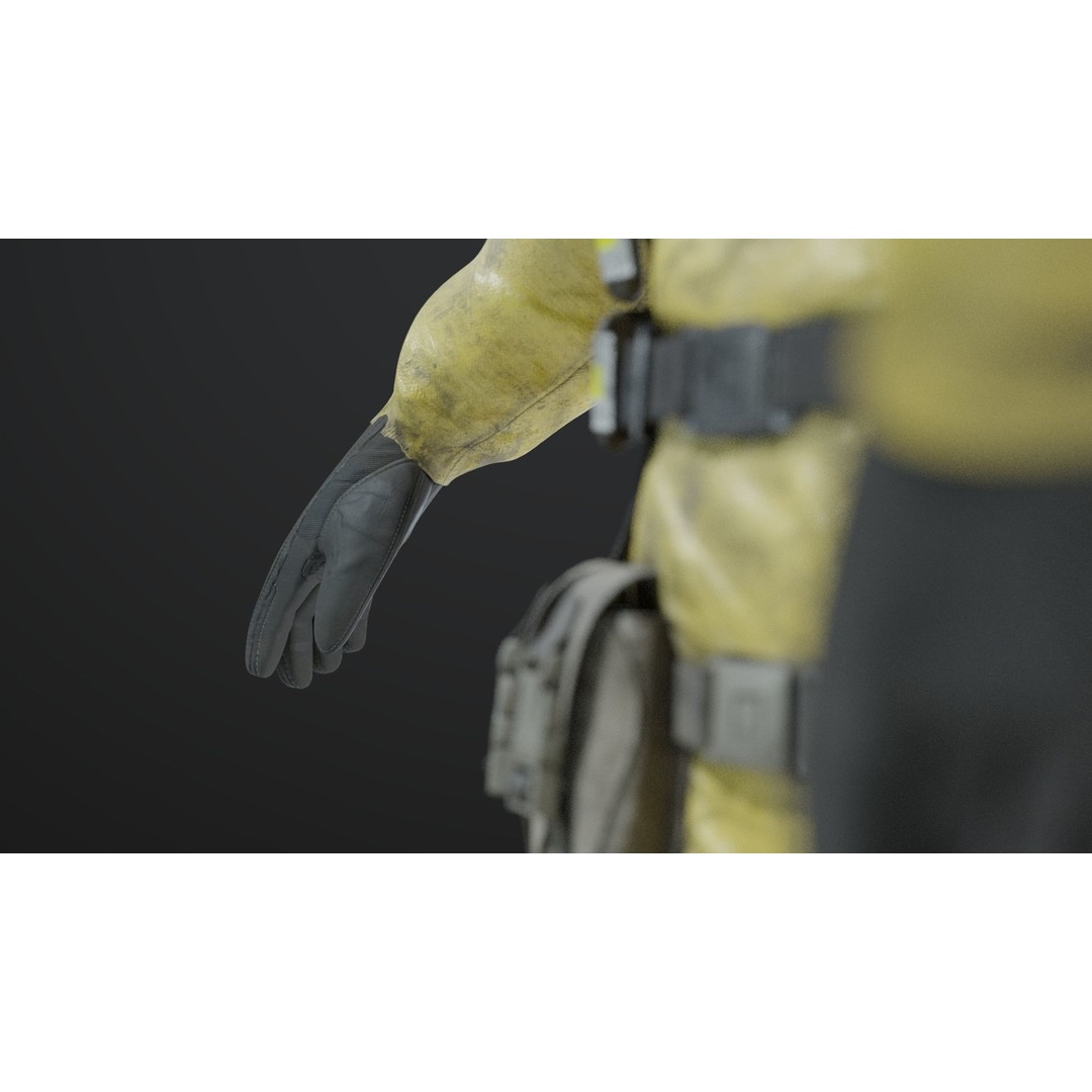 Hazmat NBC Suit 3D Model – Rigged High Poly Character, FBX, Blender - View 13
