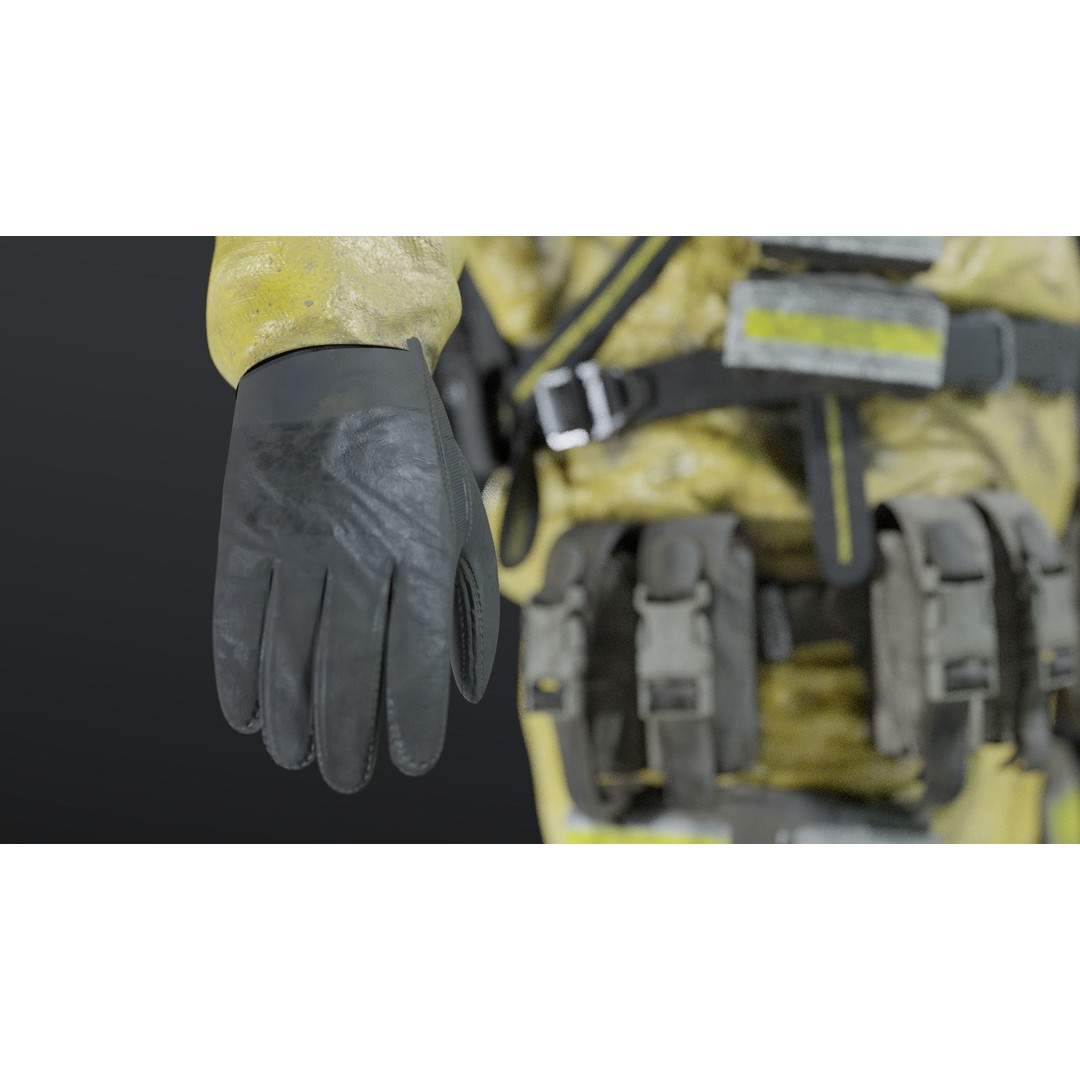 Hazmat NBC Suit 3D Model – Rigged High Poly Character, FBX, Blender - View 14
