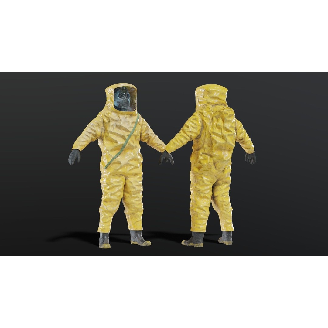 Hazmat NBC Suit 3D Model – Rigged High Poly Character, FBX, Blender - View 16