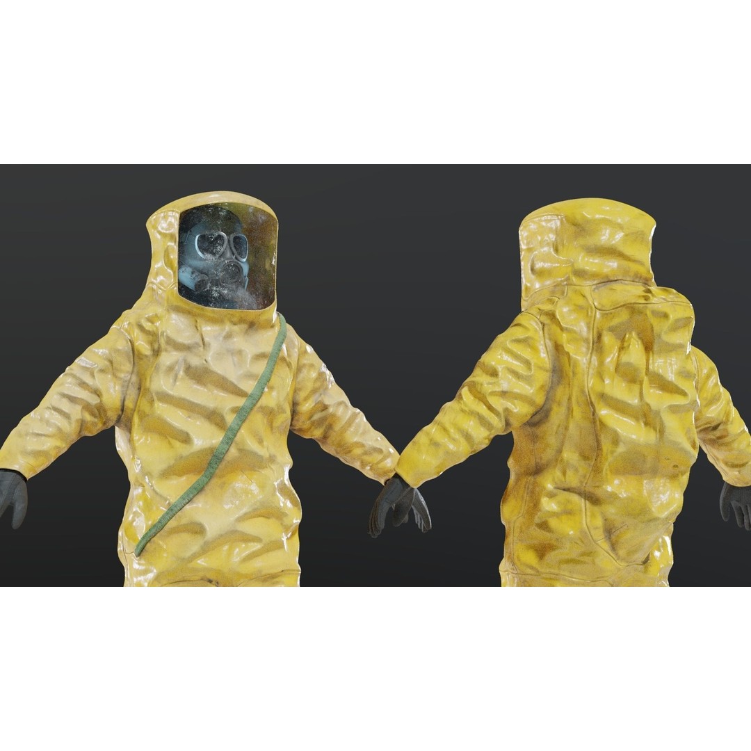 Hazmat NBC Suit 3D Model – Rigged High Poly Character, FBX, Blender - View 17