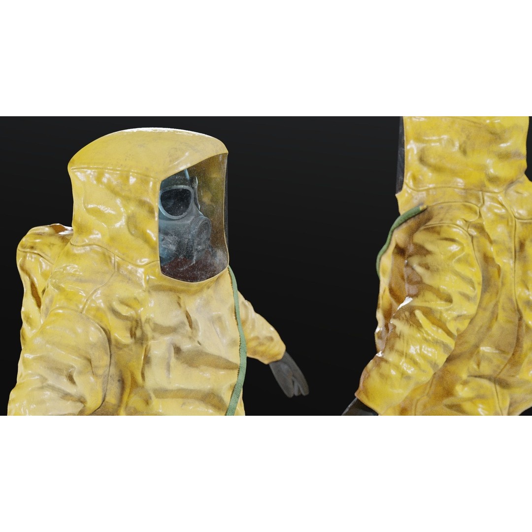 Hazmat NBC Suit 3D Model – Rigged High Poly Character, FBX, Blender - View 18