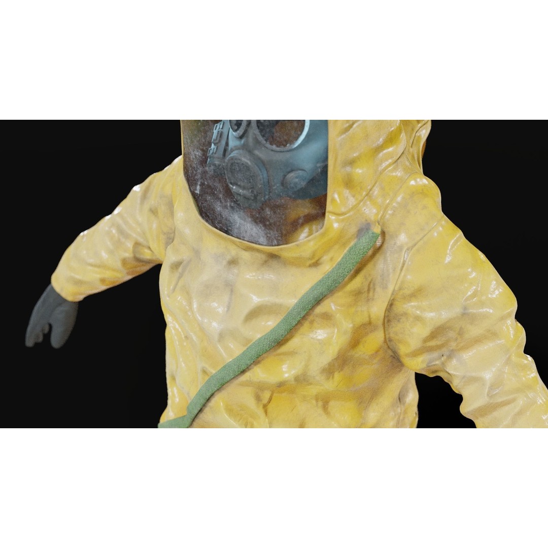 Hazmat NBC Suit 3D Model – Rigged High Poly Character, FBX, Blender - View 21